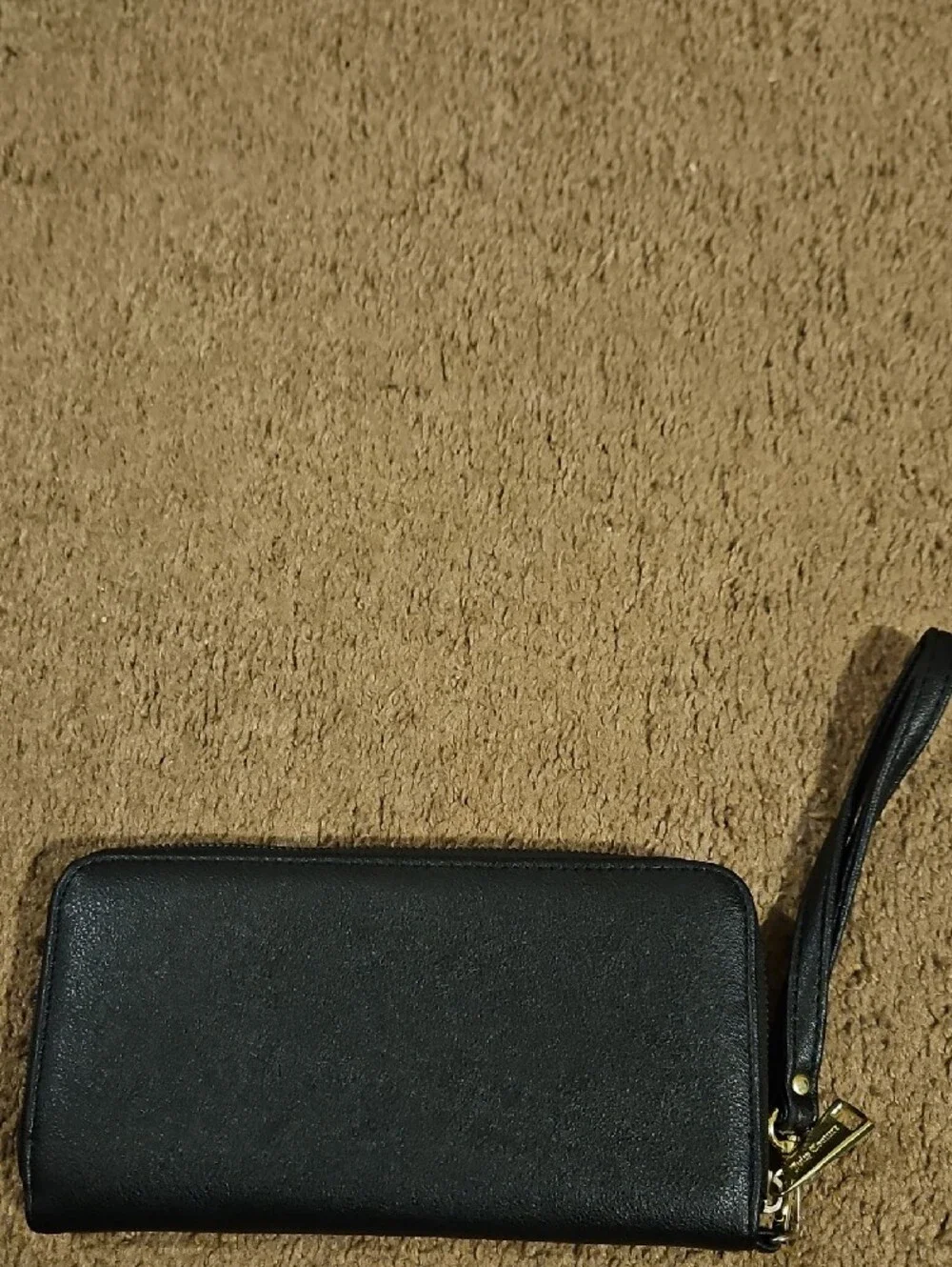 Juicy Couture Black Wristlet Wallet with Gold Logo
